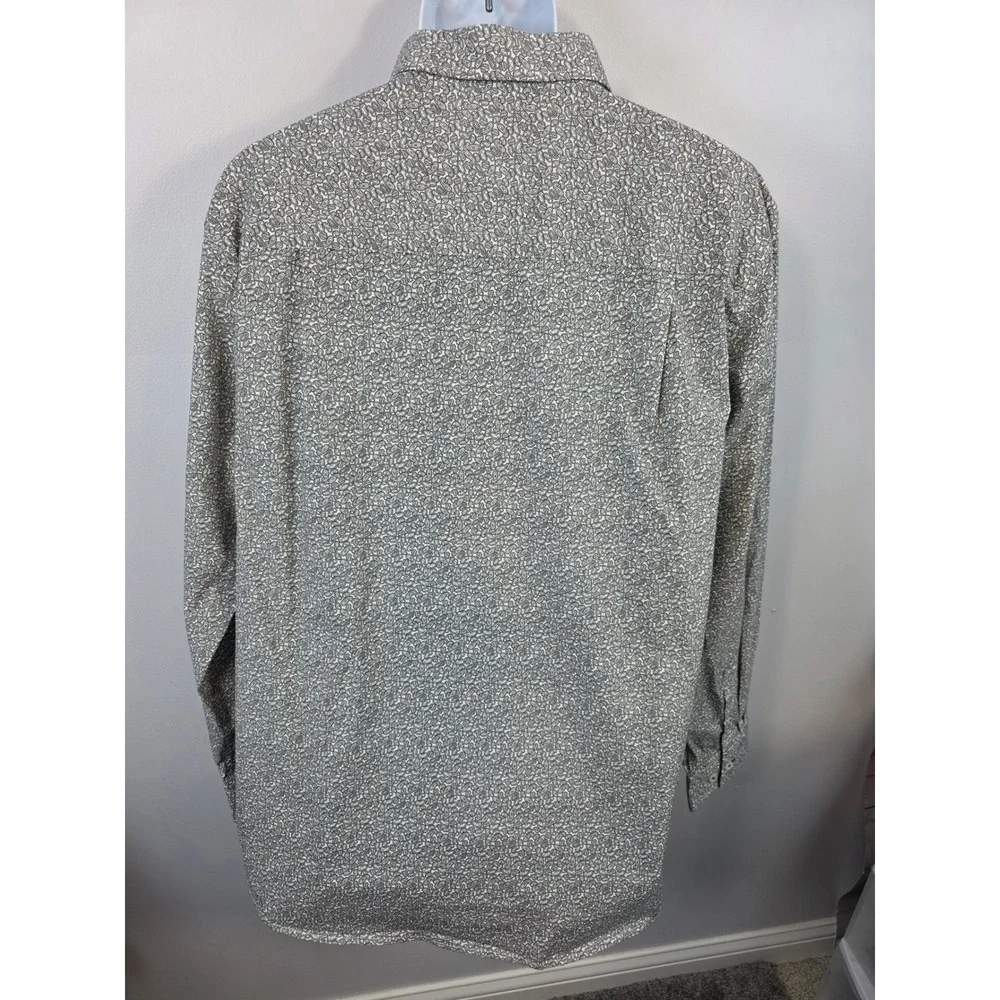 Nick Graham Mens 2XL Paisley Button Modern Fit Long Sleeve Shirt Flip Cuff /A170